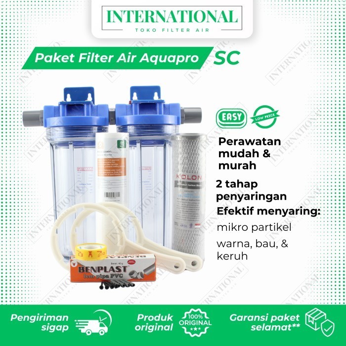 Filter Air Toren 10" 2 Tabung / Filter Air Sumur Bor Keruh Berpasir