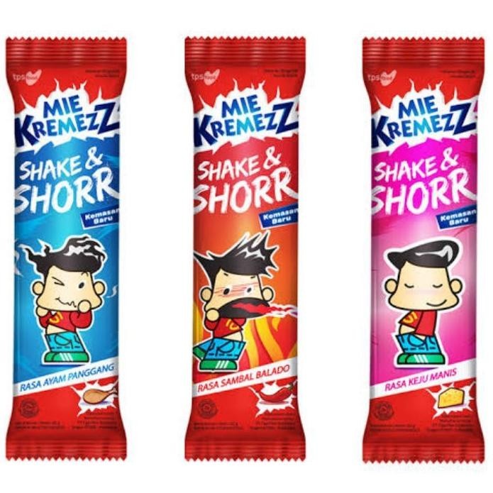 

MIE KREMEZZ SHAKE SHORR 16gr KEJU MANIS SAMBAL BALADO KREMEZ AYAM PANGGANG MI KREMES SHOR KOCOK CEMILAN ANAK GROSIR MURAH MAKANAN RINGAN 16 gram