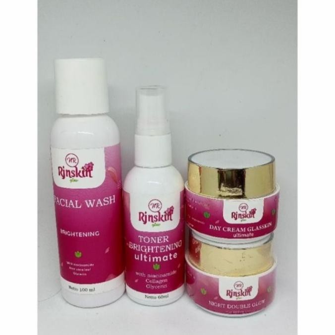 NR GLOW RJNSKIN PAKET DOBEL GLOW SKINCARE BPOM PEMUTIH WAJAH TF