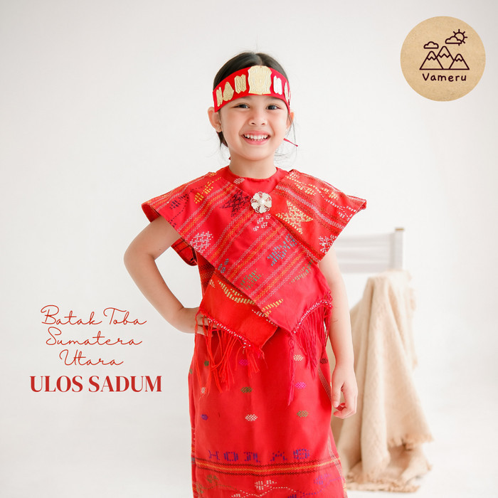 BAJU ADAT BATAK ANAK SUMATERA UTARA ULOS PEREMPUAN DRESS