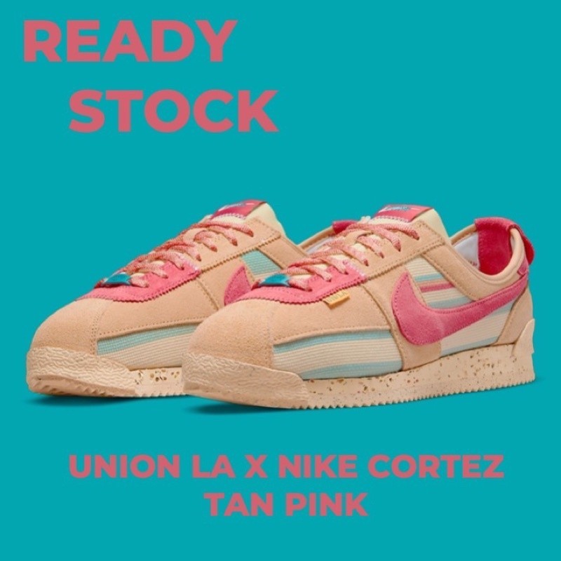 Union LA X Nike Cortez Tan Pink