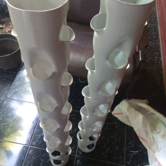 Terbaru Tower Vertikal Hidroponik Vertical Garden 4Inch 30 Lubang 1 Meter Promo Terlaris