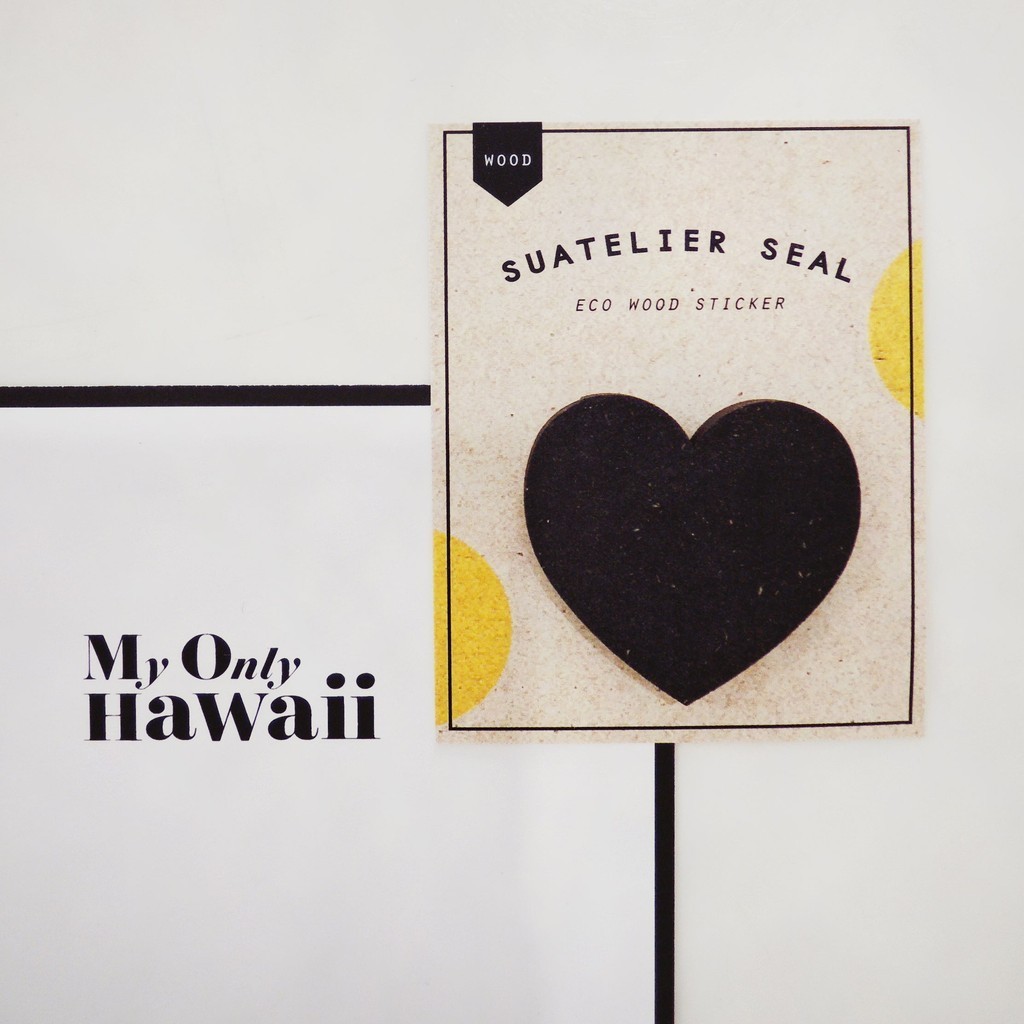 

SUATELIER Seal Eco wood sticker No. 1227 wood (â™¥)