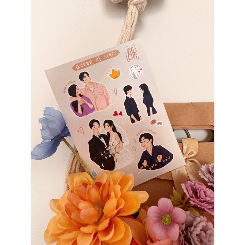 

Queen Of Tears Series Sticker Sheet / Kiss Cut Sticker Pack / Aesthetic Sticker