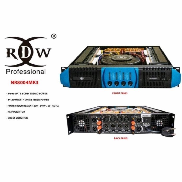 Power 4 Channel Rdw Nr-8004 Orinal