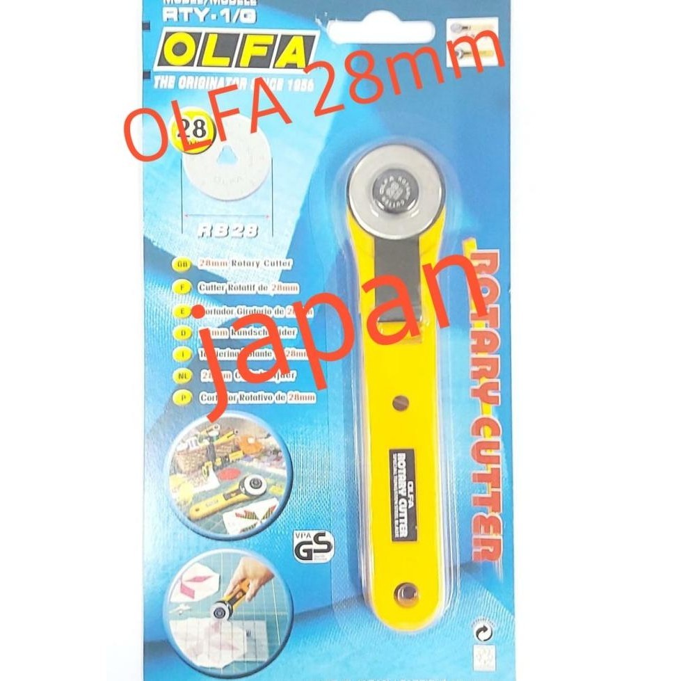 

JUAL ALAT POTONG ROTARY CUTTER MERK OLFA 28MM MODEL RTY-1G JAPAN ASLI ASLI