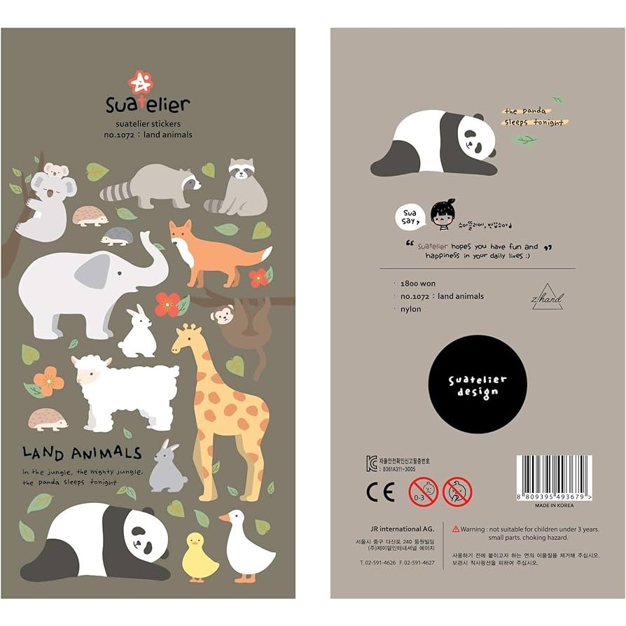 

SUATELIER Sticker No. 1072 land animals