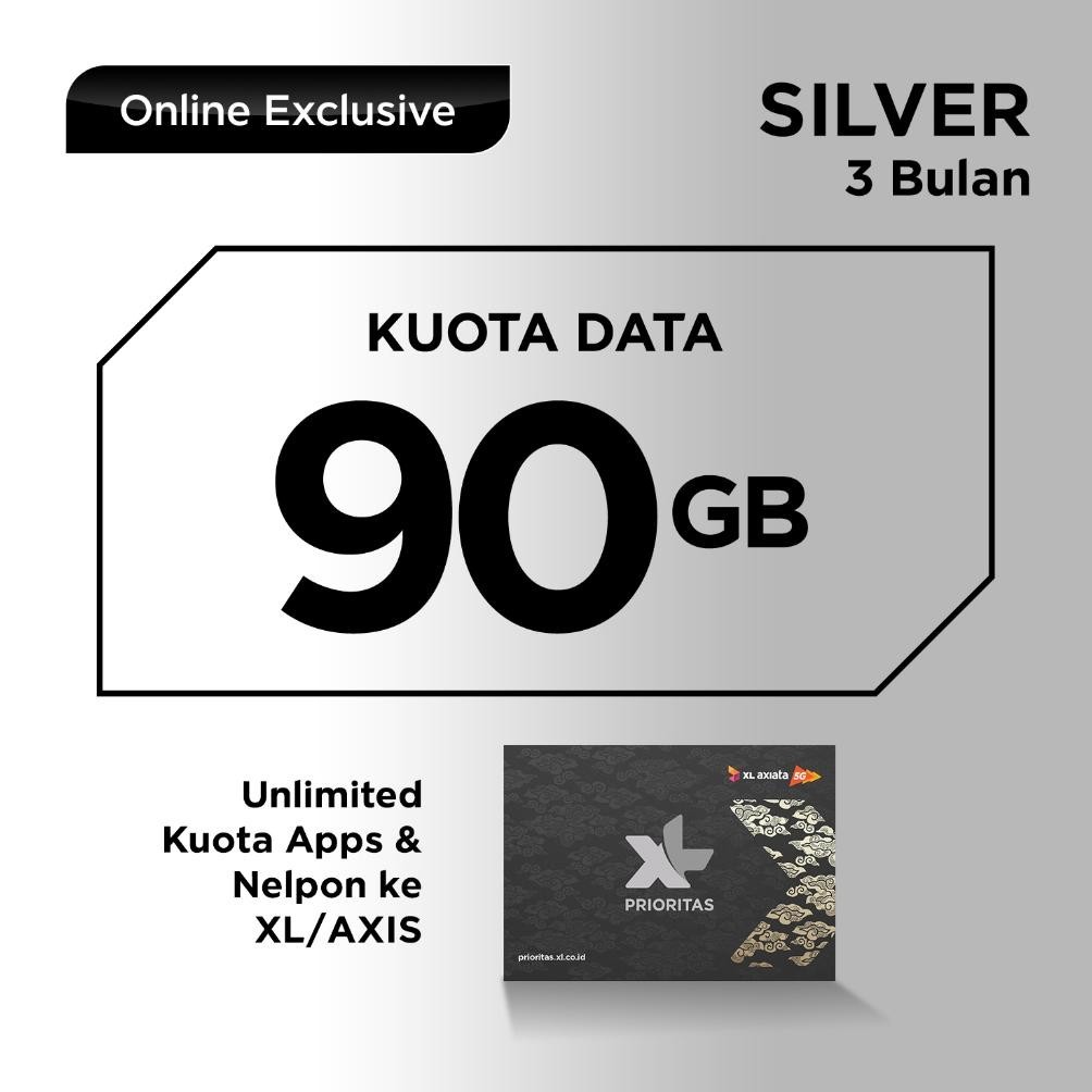 KARTU PERDANA XL PRIORITAS SILVER 30GB/BLN COD