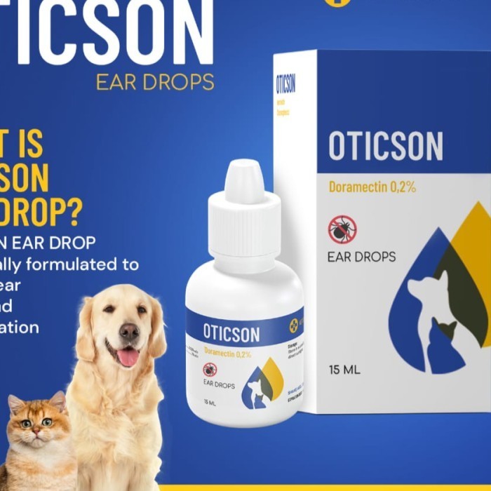 NEW OTICSON DORAMECTIN 10ML OBAT TETES KUTU TELINGA KULIT ANJING KUCING