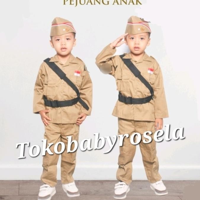 Baju Karnaval Pejuang / Pahlawan anak laki laki/Kostum Bung Tomo