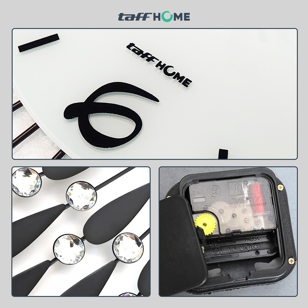 TaffHOME Jam Dinding 3D Quartz Creative Model Luxury Diamond 60 cm - H12 tRENDY