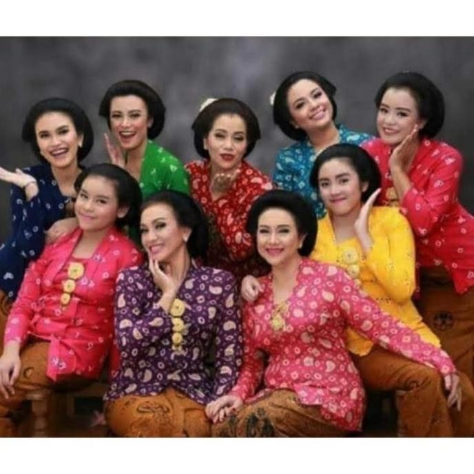 BATIK KEBAYA KUTUBARU JUMPUTAN WANITA MERAH ADA SIZE JUMBO SOLO MODERN