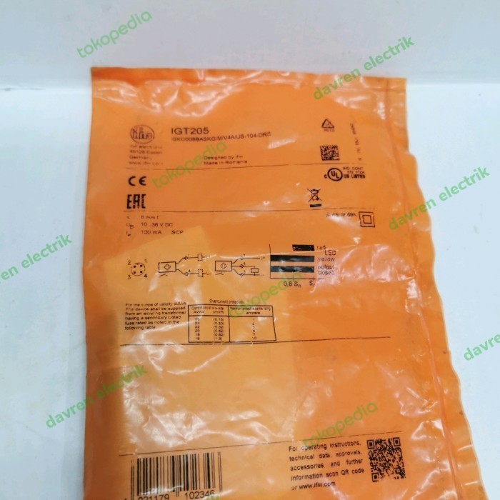 IFM PROXIMITY SENSOR IGT205