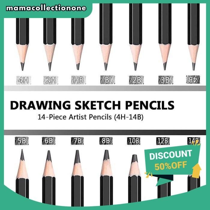 

BRUTFUNER 14 PCS PROFESIONAL SKETSA PENSIL SKETSA UNTUK ARTIS PEMULA TERJAMIN BEST