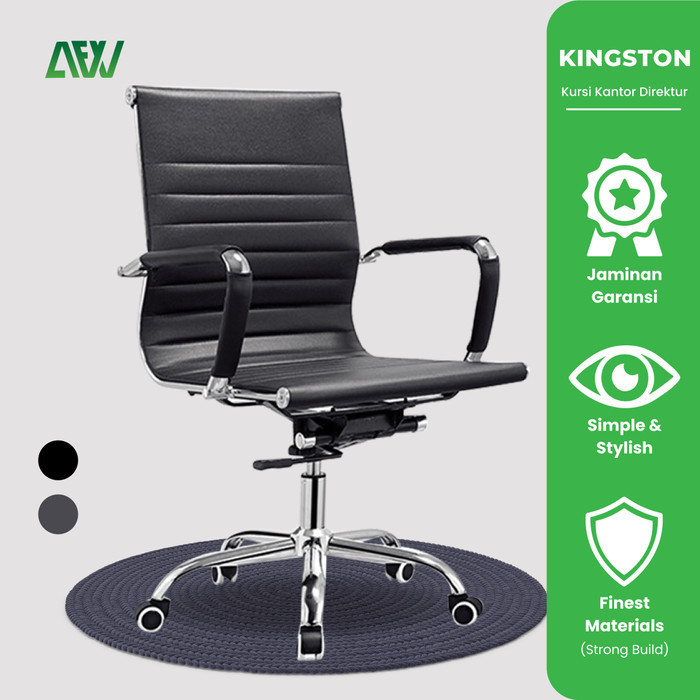 Kingston Kursi Kerja Kantor Kulit Office Working Gang Chair