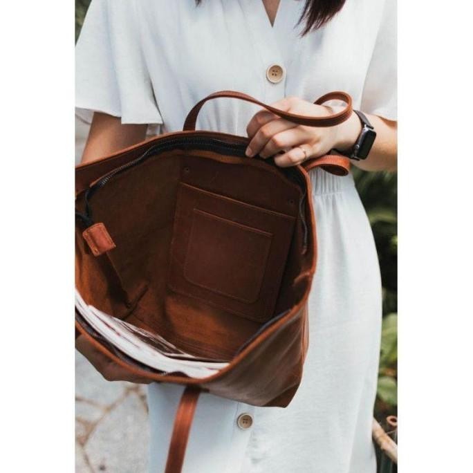 Terlaris Tas Tote Bag Kulit Asli - Tas Tote Bag Wanita Asli Kulit Ch Witaharuni