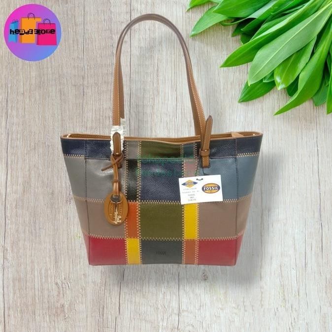 Sale Terlaris  Tote Bag Fosil Rainbow / Tas Bahu Wanita Packing Anindyabtarii