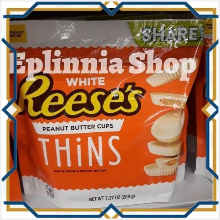 

[EPL] REESE'S THINS WHITE CREAM & PEANUT BUTTER CUPS 208 GR - REESES COKELAT
