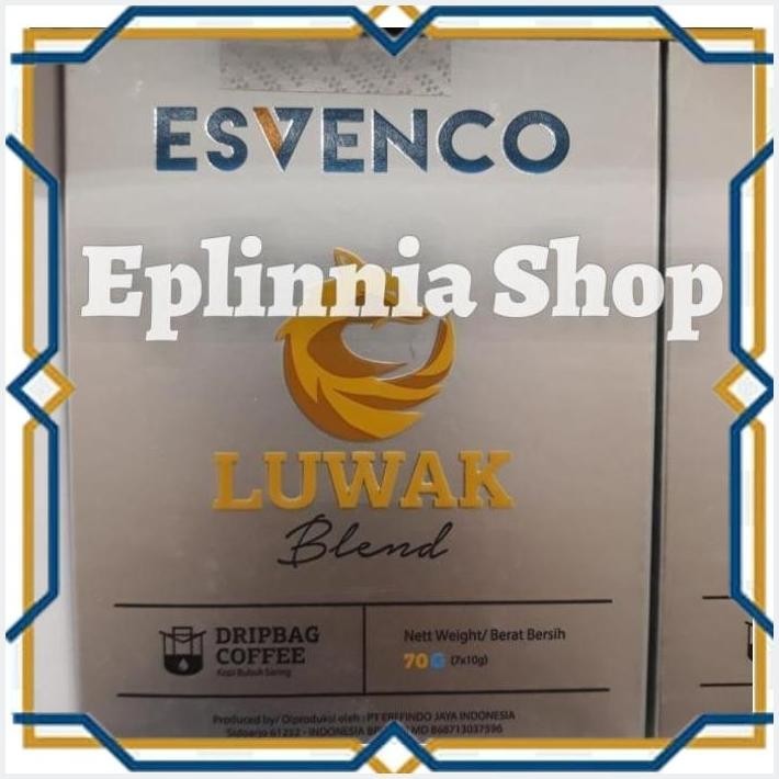 

[EPL] ESVENCO LUWAK BLEND COFFEE DRIP 70 GR - KOPI LUAK