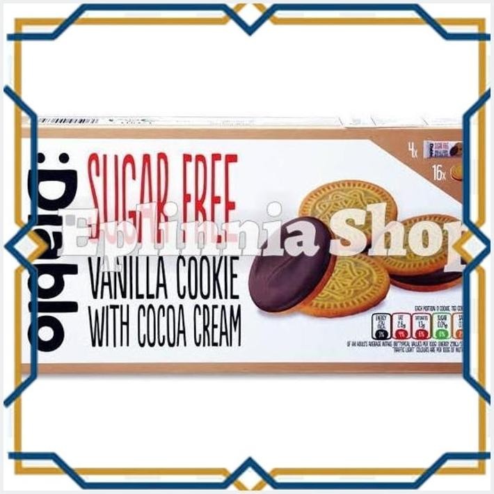 

[EPL] DIABLO SUGAR FREE VANILLA COOKIE WITH COCOA CREAM 176 GR - BISKUIT