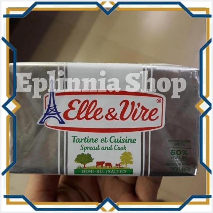 

[EPL] ELLE & VIRE TARTINE ET CUISINE DEMI SEL SALTED 200 GR - BUTTER MENTEGA