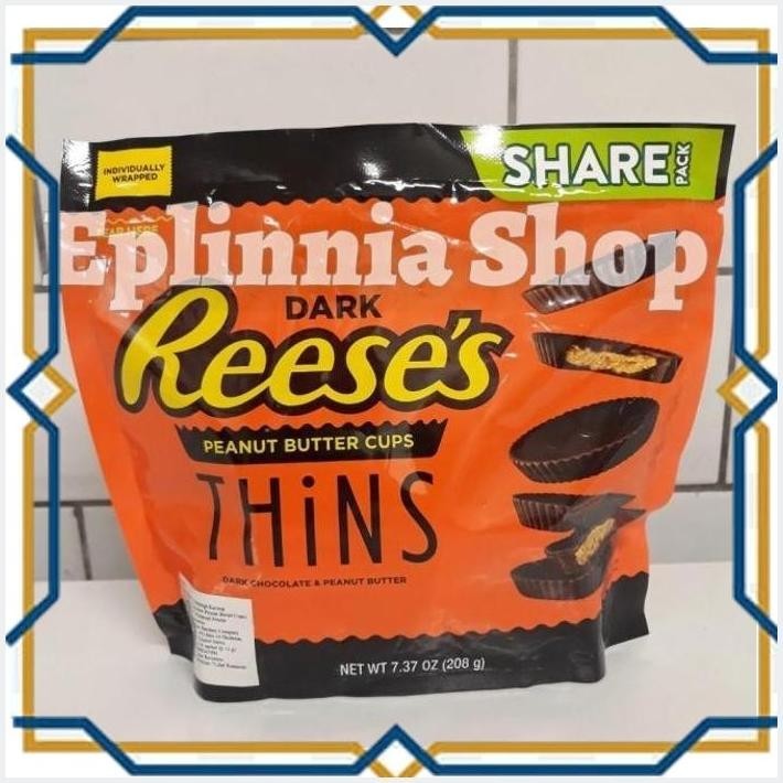 

[EPL] REESE'S THINS DARK CHOCOLATE PEANUT BUTTER CUPS 208 GR - REESES RESES