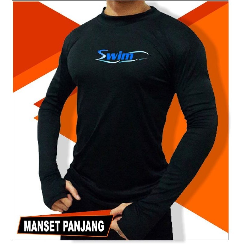 Baju renang lengan panjang - kaos daleman renang panjang terlaris - kaos renang unisex lengan panjan