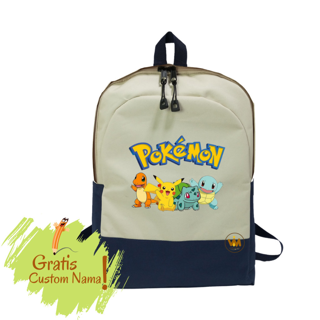 Tas Ransel Sekolah Pokemon PIKACHU