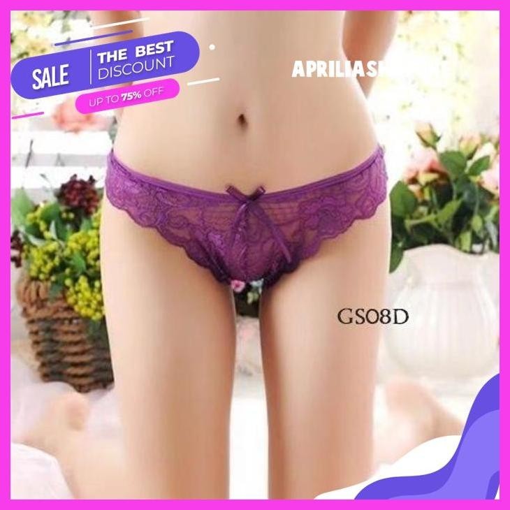 BEST PRODUK CD G STRING WANITA UNDERWEAR LACE UNDERWEAR BROKAT UNGU GSD