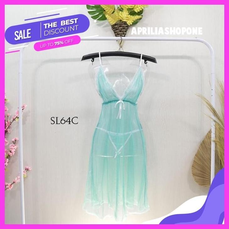 TERMURAH LINGERIE SEKSI NIGHTGOWN BAJU TIDUR PREMIUM HIJAU TOSCA SLC