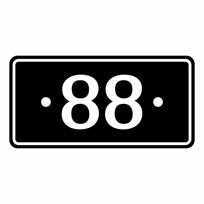 Plang Nomor Rumah Unik 40cm x 20cm Plat Alumunium