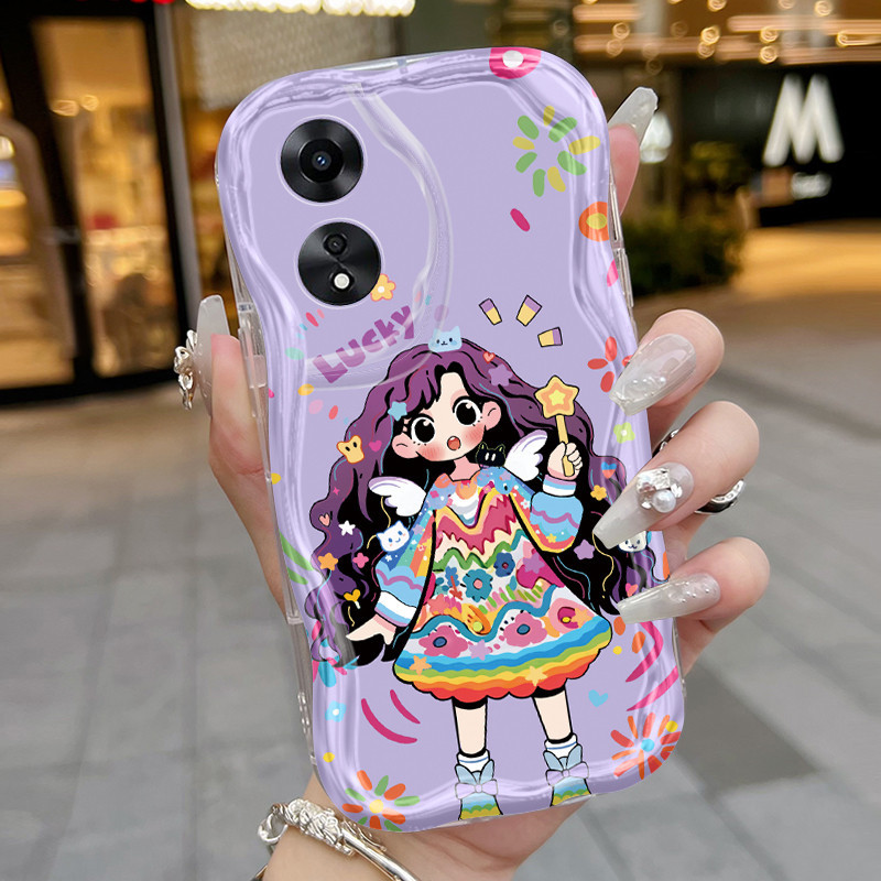 Casing Hp OPPO A18 OPPO A38 OPPO A2x 5G Case grafiti anak perempuan Softcase lembut casing pelindung