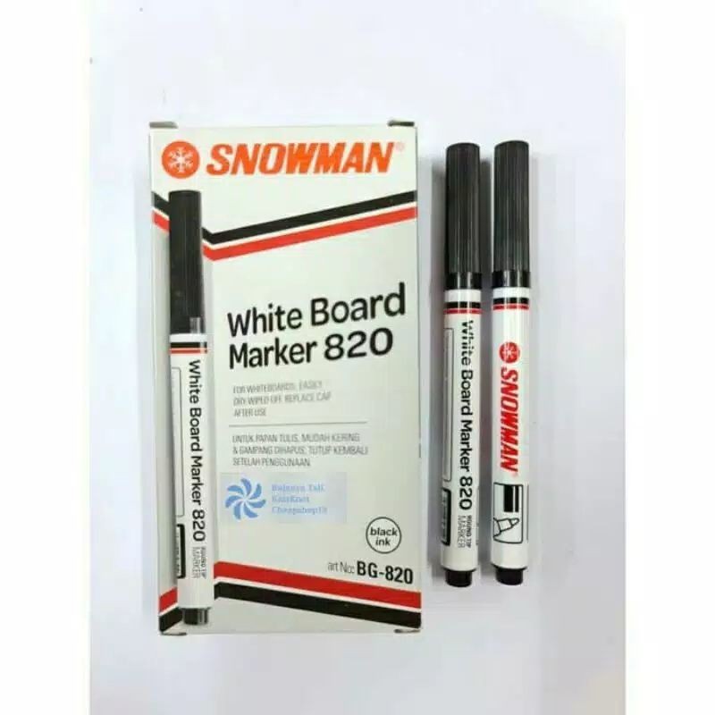 

spidol snowman white board 820 Spidol Kecil 820 (Round Tip)