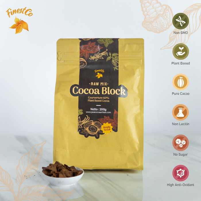 

Cabina Cocoa Block 500Gr Coueveture 60% / Finestco Signature Pasta Cacao Blok