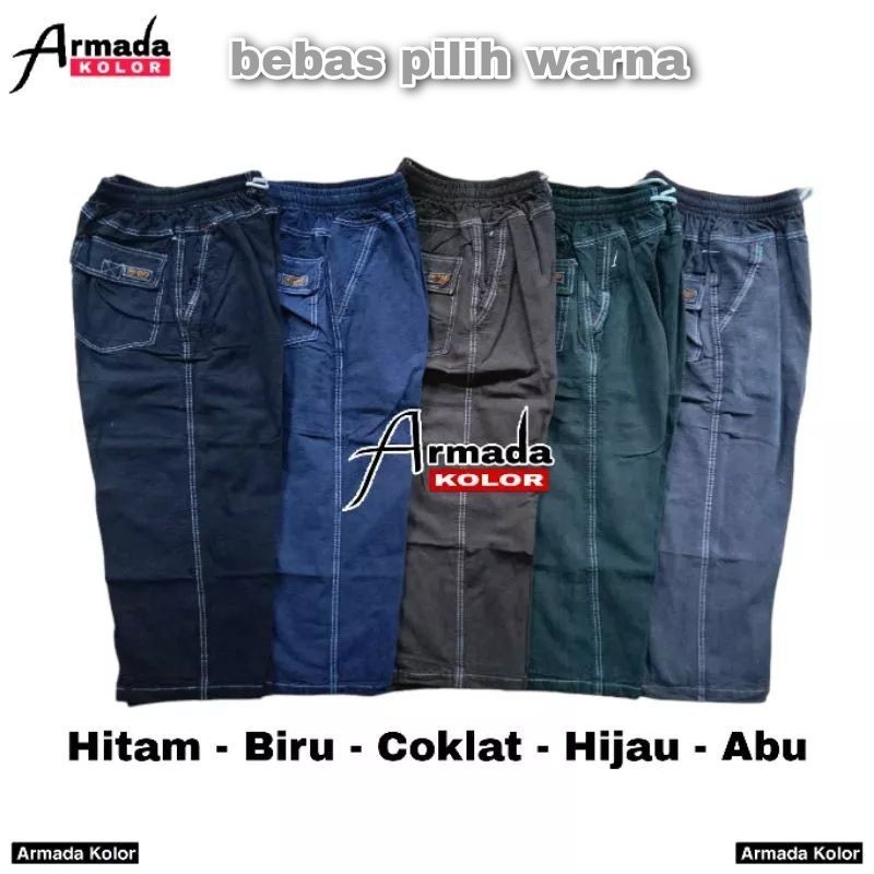 Promo Mega Sale 4.4 // Celana Sirwal Jeans Denim Celana Pangsi Slimfit Dewasa Cingkrang