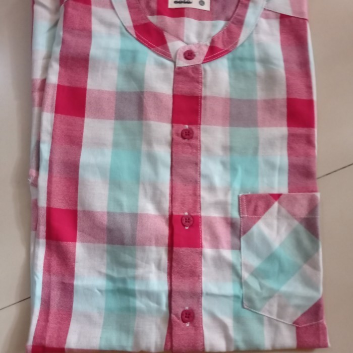 baju koko cole dewasa kemko motif kotak