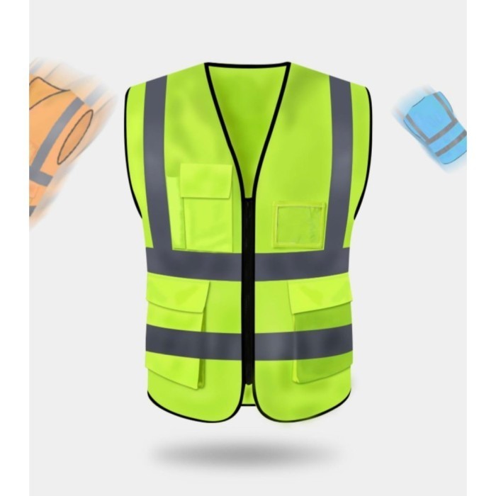 BARU ROMPI SAFETY PROYEK ID HOLDER 5 SAKU / ROMPI REFLEKTIF - XL