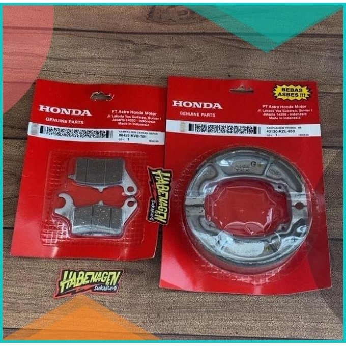 kampas rem pirodo depan belakang beat vario scoopy spacy karbu fi ORI