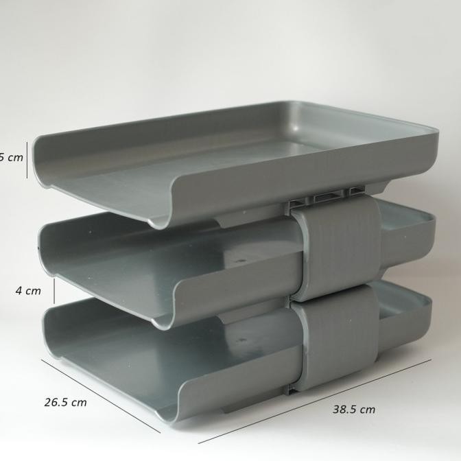 

BOS Execuitive Tray 3 Susun/ Rak/ Meja/ Laci/ Dokument/ Kertas/ File LA