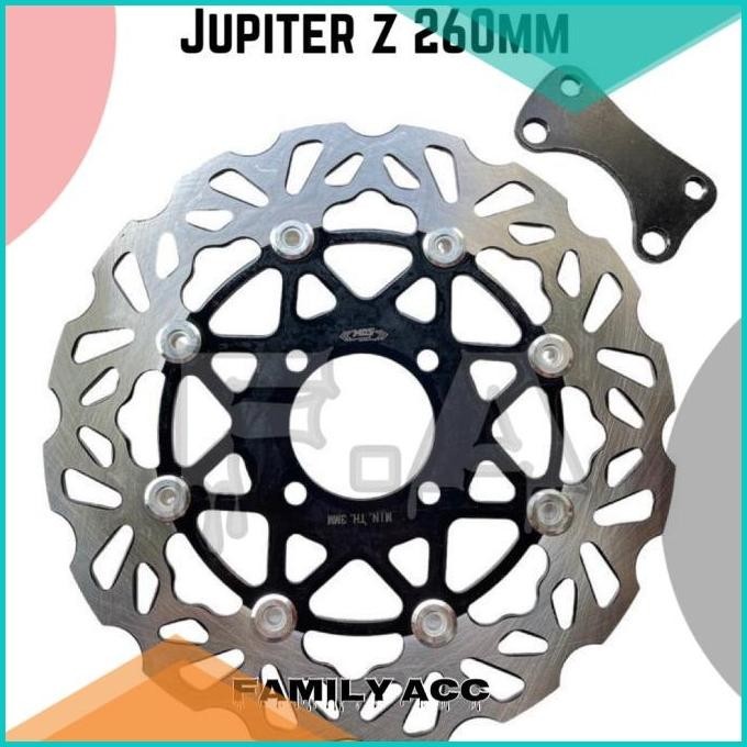PIRINGAN CAKRAM 260MM MOS COPY TDR/ PSM+BREKET JUP Z/ VEGA LAMA/ FIZR