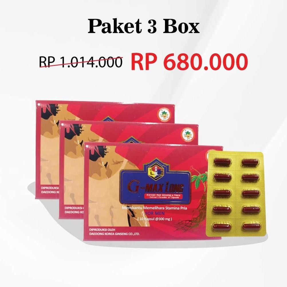 

Paling dicari Paket 3 Box KOREAN RED GINSENG G-MAXLONG