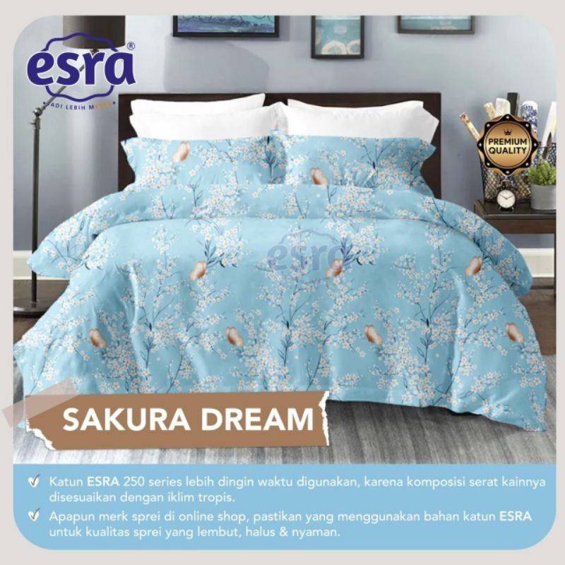 Sprei Katun Lokal Motif Sakura Dream By Bahan Katun Esra,Sprei Homemade/Sprei Custom/Seprai Aestheti