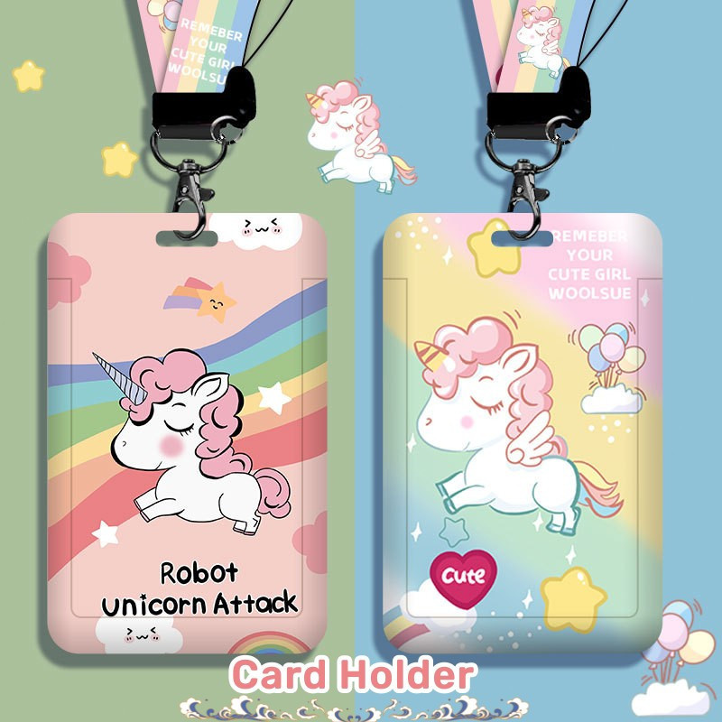 

FREE SHIPPING / READY BALI UNICORN DINOSAUR ID CARD HOLDER TALI LANYARD TRANSPORTASI MOTIF KARTUN UNTUK SEKOLAH KANTOR PELAJAR PELINDUNG KARTU FOTO LUCU KAWAII INS NAME TAG TEMPAT KARTU KREDIT