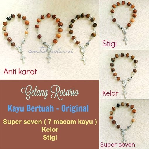 Mayu Gelang Rosario Kayu - Stigi