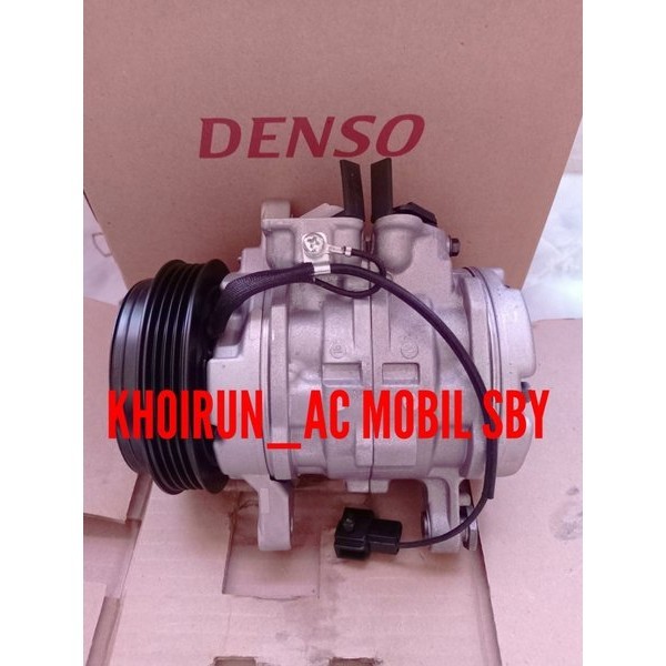 COMPRESOR KOMPRESOR AC MOBIL XENIA 1000CC - UNTUK MODIF PULY 4PK -4 ALUR - MERK - DENSO ORIGINAL