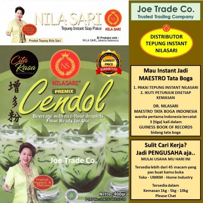 

Terlaris Tepung Cendol 400 gr Tepung Instant Premix Nilasari SALE