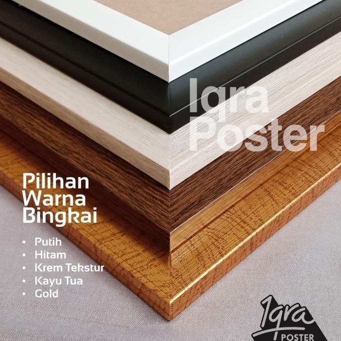 Learn Live Hope Hitam - Poster Motivasi & Bingkai A4 - Pigura