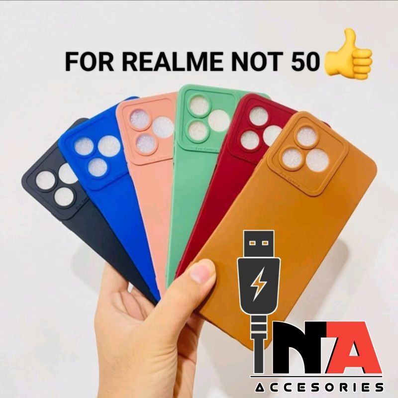 Softcase Pro Camera Realme Not 50 Case Macaron Tpu