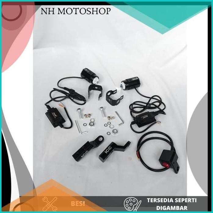 LAMPU D2 LASER BULLAES PLUS BRAKET UNTUK GENIO VARIO NMAX SCOOPY BEAT