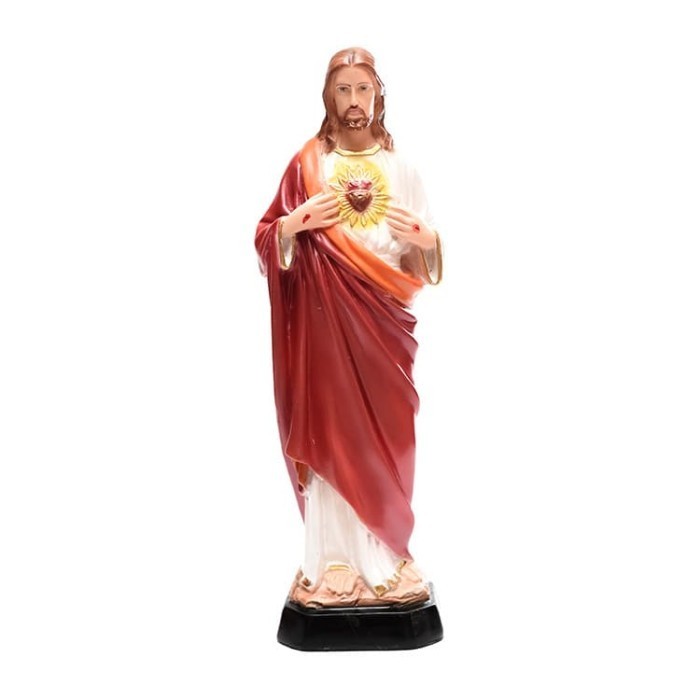 Min Patung Tuhan Yesus Hati Kudus Biasa 30Cm - Patung Rohani -Patung Yesus